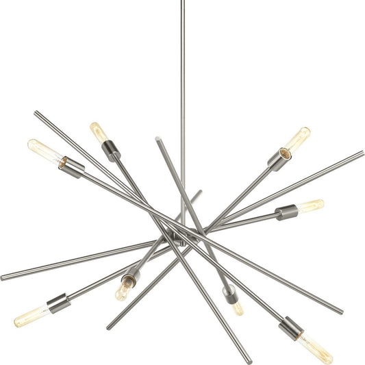 Astra Eight Light Chandelier in Brushed Nickel