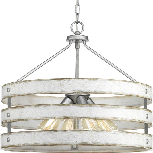 Gulliver Four Light Pendant in Galvanized