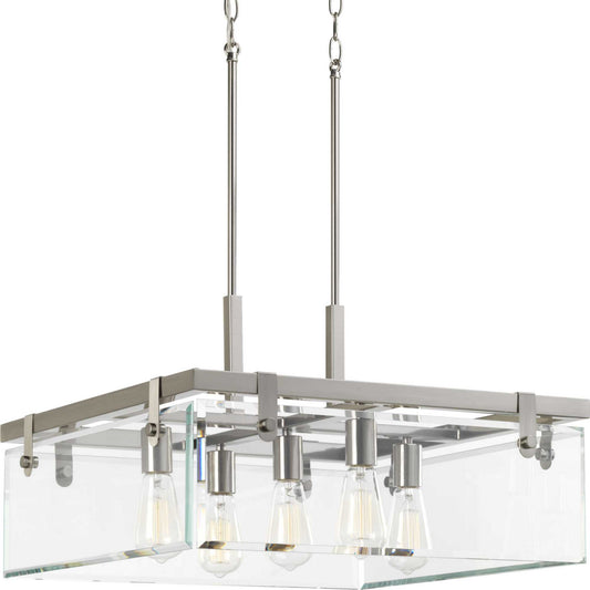 Glayse Five Light Pendant in Brushed Nickel