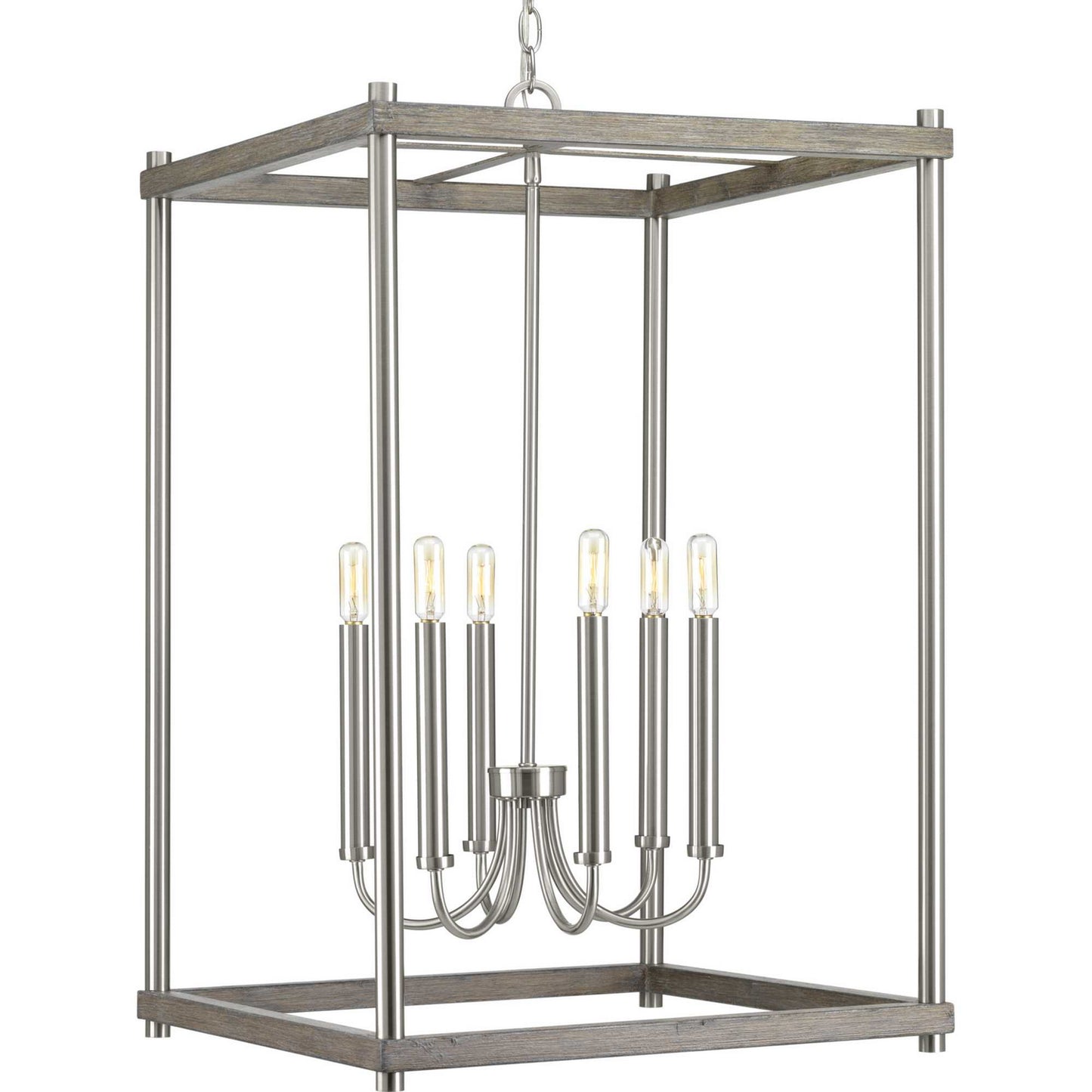 Fontayne Six Light Pendant in Brushed Nickel