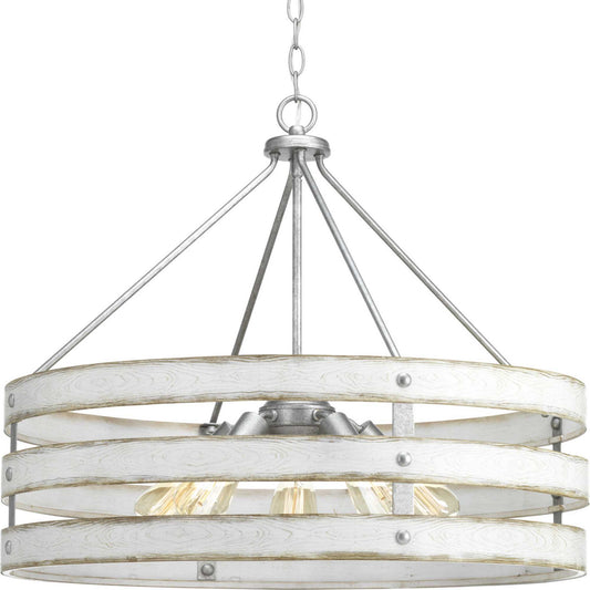 Gulliver Five Light Pendant in Galvanized