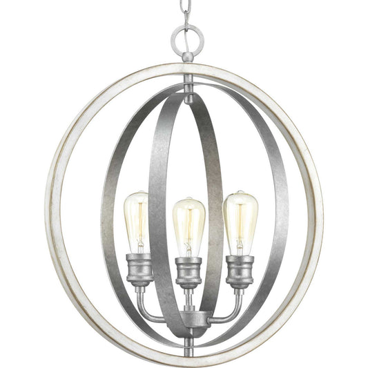 Conestee Three Light Pendant in Galvanized