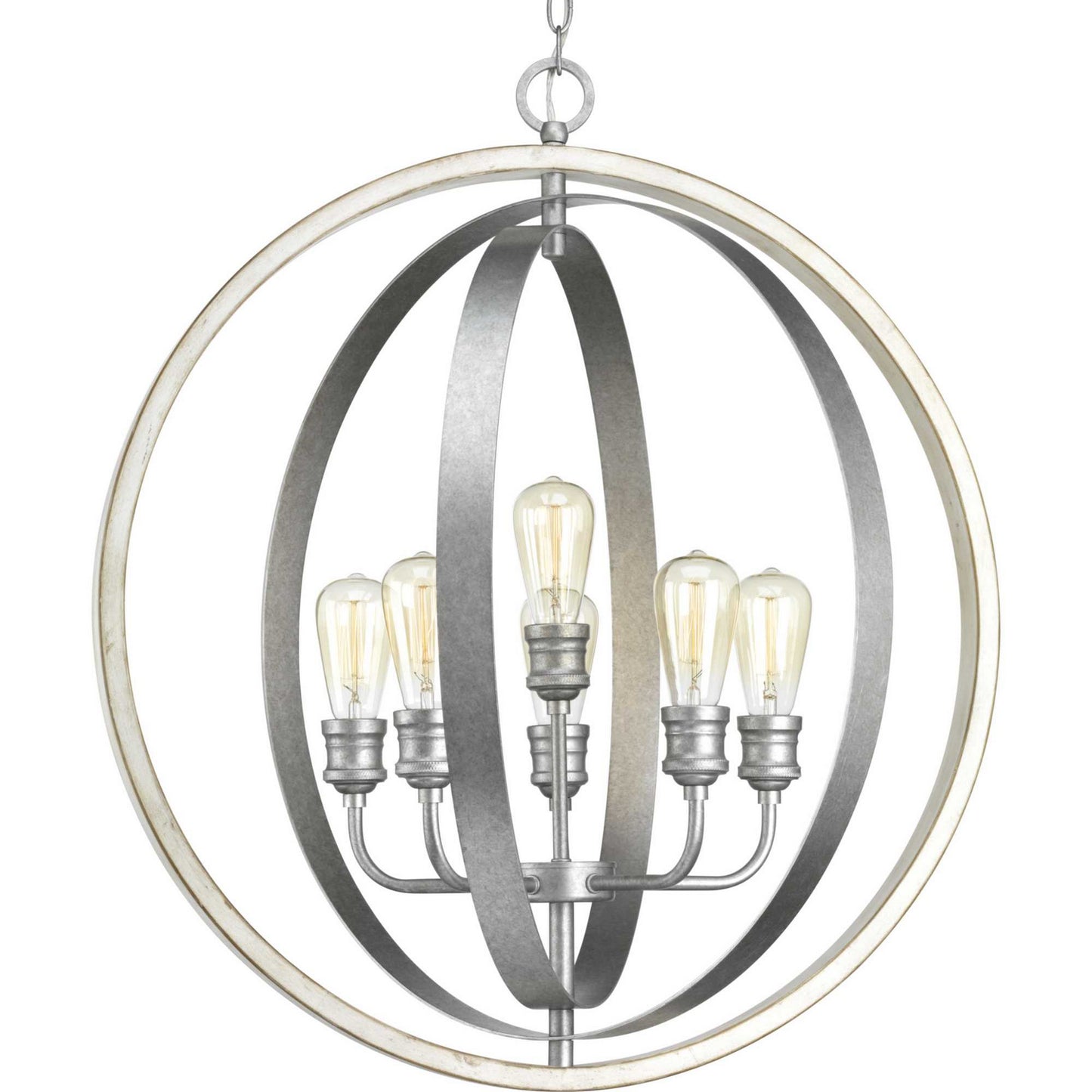 Progress Lighting - P500094-141 - Six Light Pendant - Conestee - Galvanized