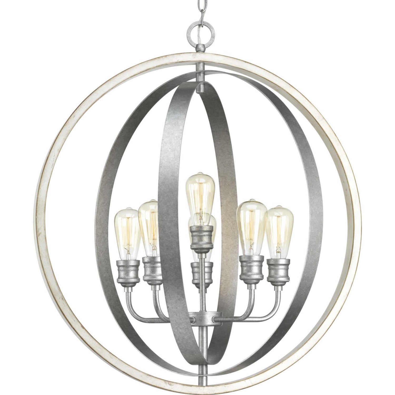 Progress Lighting - P500094-141 - Six Light Pendant - Conestee - Galvanized