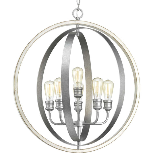 Conestee Six Light Pendant in Galvanized