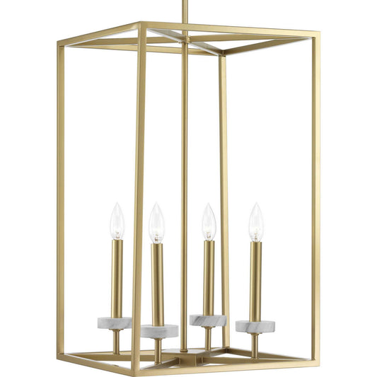 Palacio Four Light Pendant in Vintage Gold