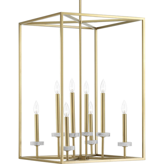 Palacio Eight Light Pendant in Vintage Gold