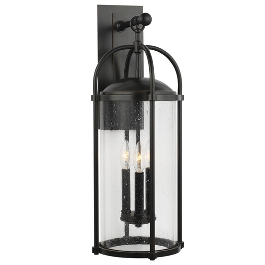 Dakota Three Light Outdoor Wall Lantern in Espresso