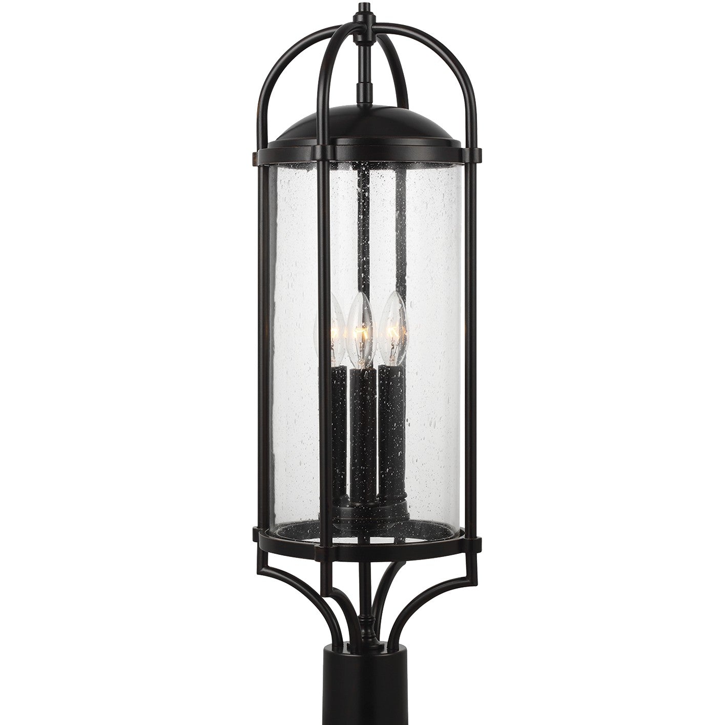 Dakota Three Light Post/Pier Lantern in Espresso