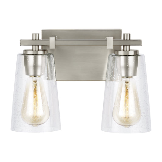 Mercer Two Light Vanity in Satin Nickel