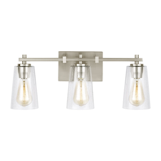 Mercer Three Light Vanity in Satin Nickel