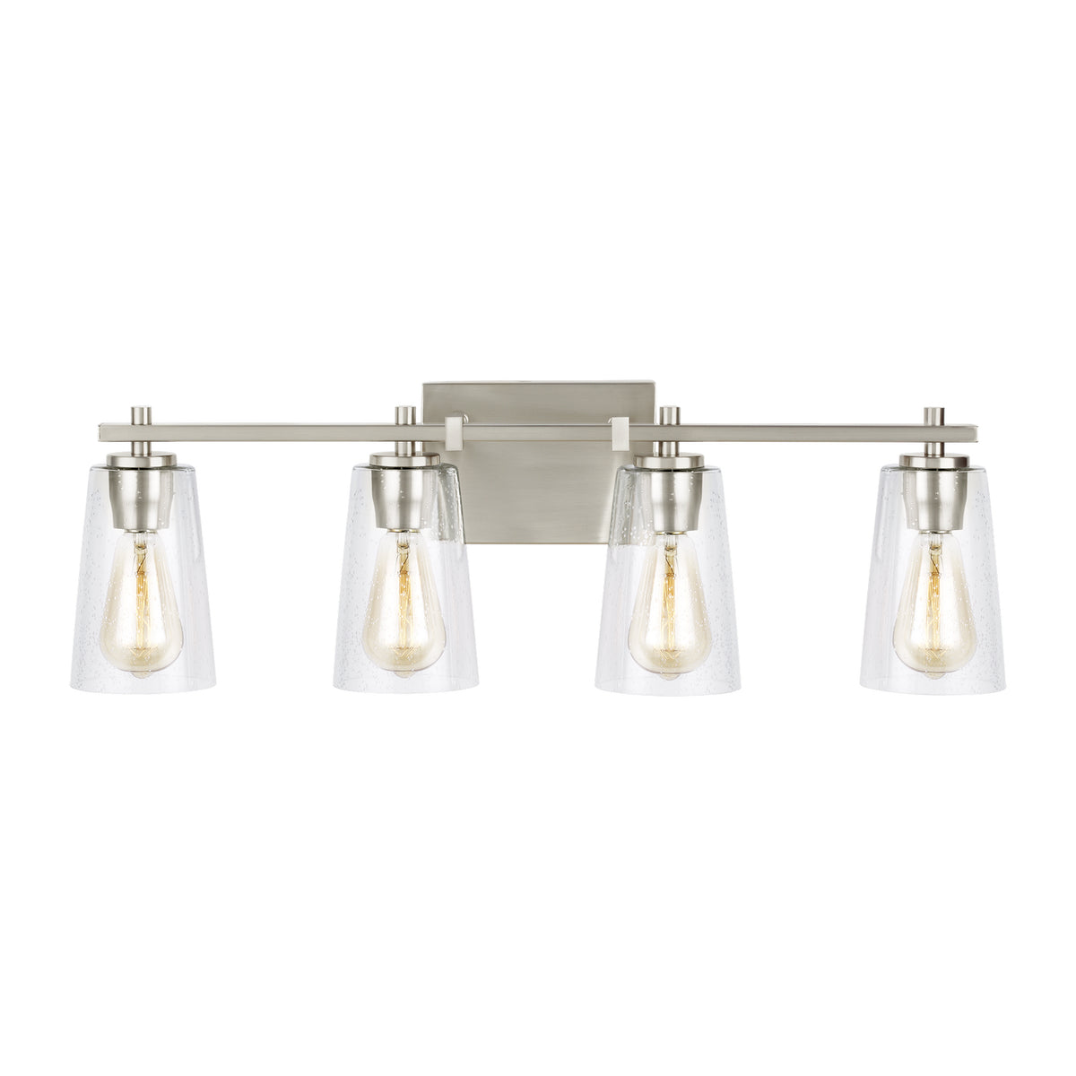 Mercer Four Light Vanity in Satin Nickel