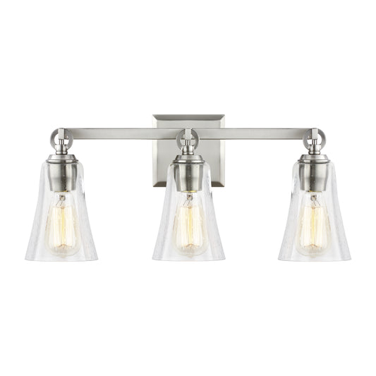 Monterro Three Light Vanity in Satin Nickel