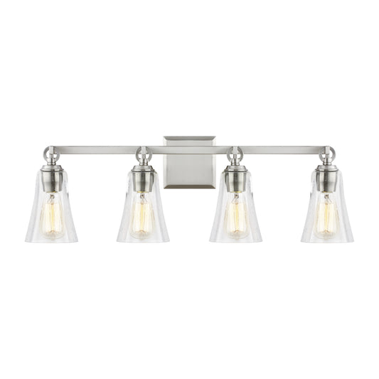 Monterro Four Light Vanity in Satin Nickel