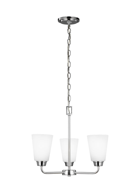 Kerrville Three Light Chandelier in Chrome
