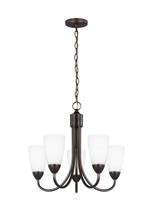 Seville Five Light Chandelier in Bronze