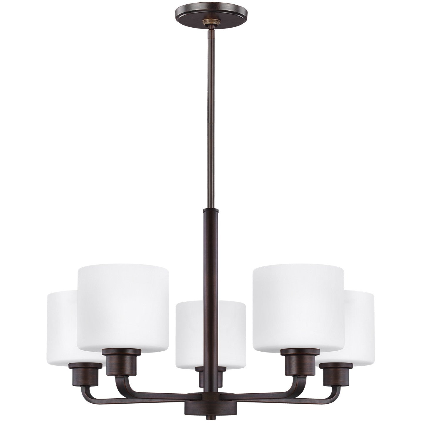 Canfield Five Light Chandelier in Bronze