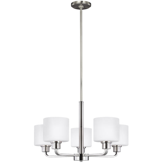 Generation Lighting - 3128805EN3-962 - Five Light Chandelier - Canfield - Brushed Nickel