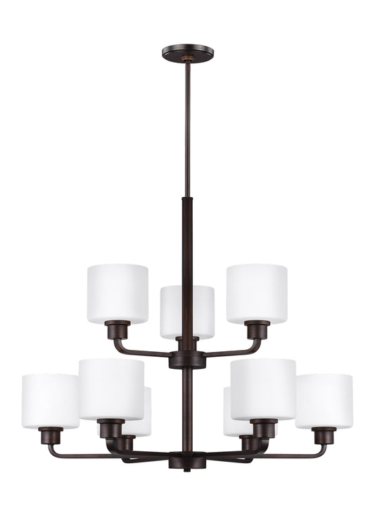 Generation Lighting - 3128809-710 - Nine Light Chandelier - Canfield - Bronze
