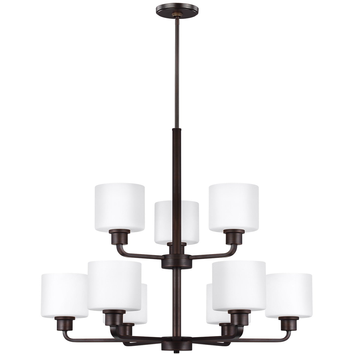 Canfield Nine Light Chandelier in Bronze