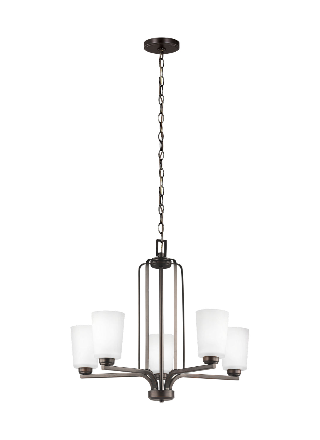 Generation Lighting - 3128905EN3-710 - Five Light Chandelier - Franport - Bronze