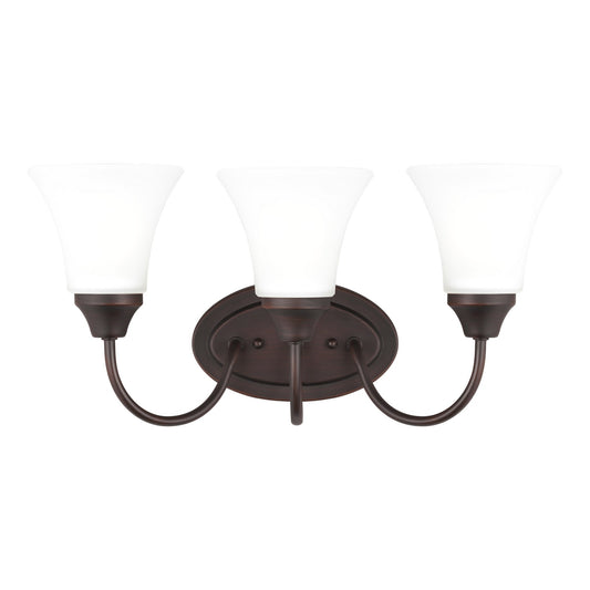 Generation Lighting - 44807-710 - Three Light Wall / Bath - Holman - Bronze