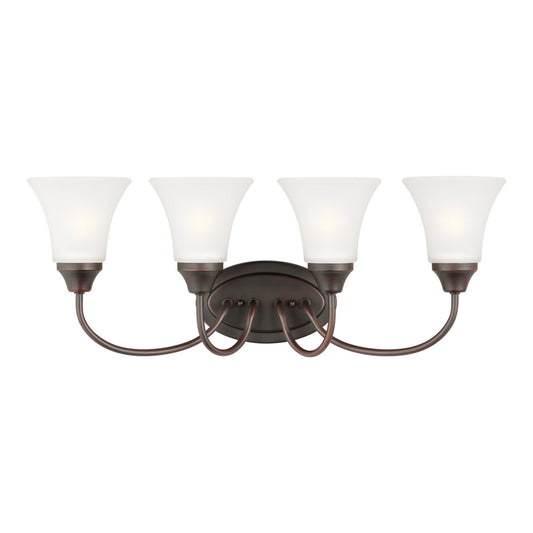 Generation Lighting - 44808EN3-710 - Four Light Wall / Bath - Holman - Bronze