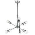 Armstrong Six Light Chandelier in Chrome