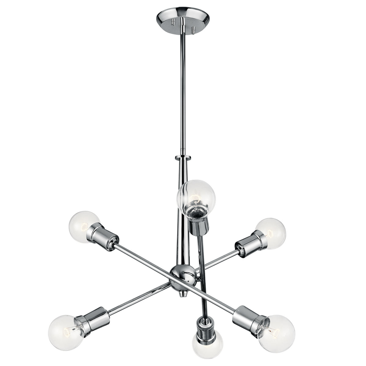 Armstrong Six Light Chandelier in Chrome
