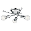 Armstrong Three Light Flush Mount in Chrome