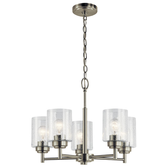 Winslow Five Light Chandelier in Brushed Nickel