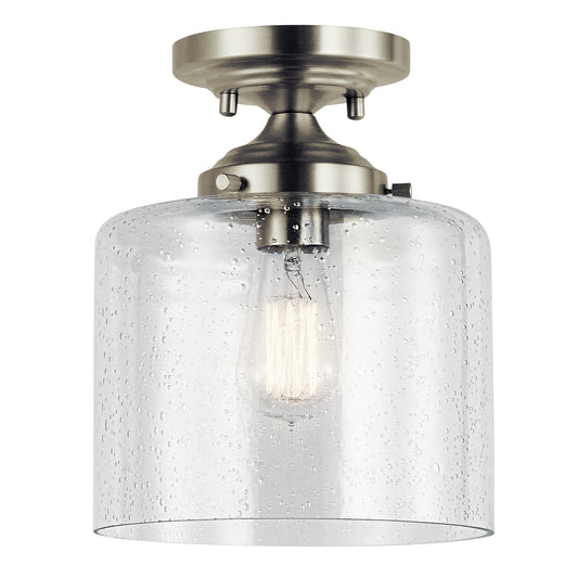 Winslow One Light Semi Flush Mount in Brushed Nickel