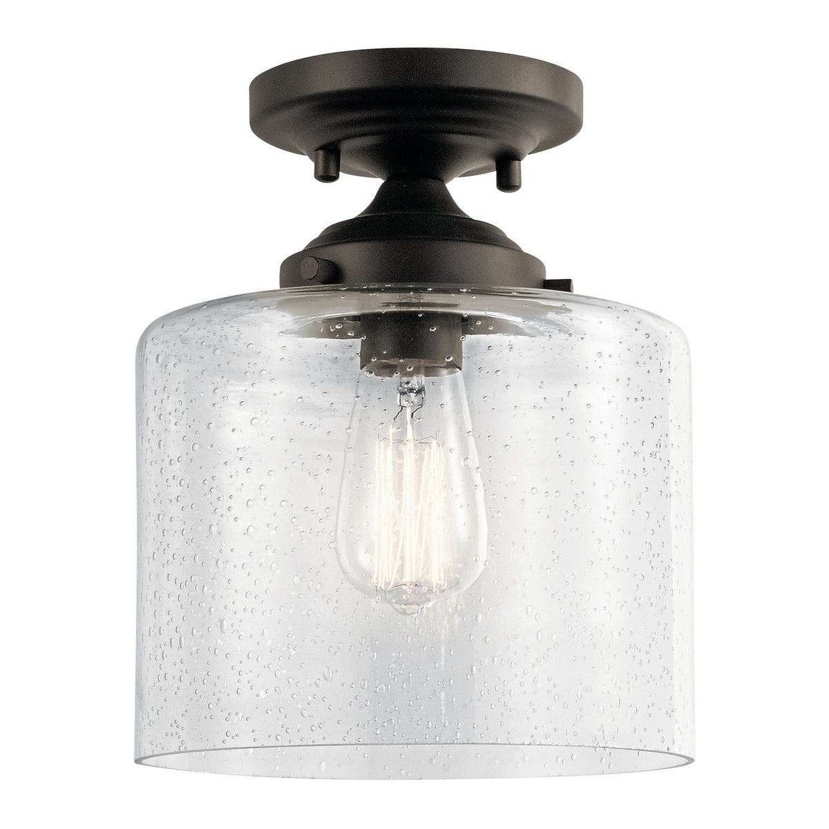Winslow One Light Semi Flush Mount in Olde Bronze