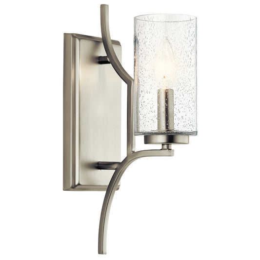 Vara One Light Wall Sconce in Brushed Nickel