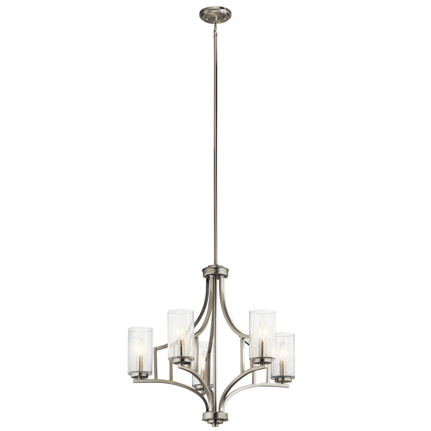 Vara Five Light Chandelier in Brushed Nickel