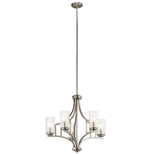 Vara Five Light Chandelier in Brushed Nickel