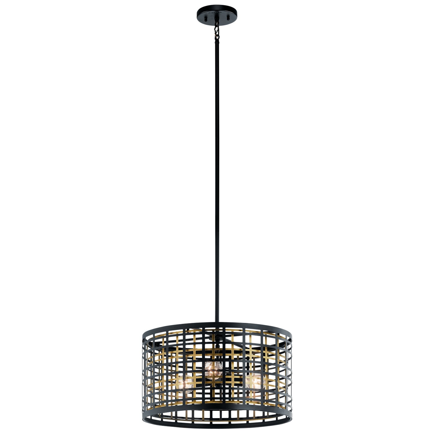 Aldergate Three Light Pendant/Semi Flush in Black