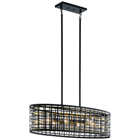 Aldergate Six Light Chandelier in Black