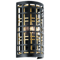 Aldergate Two Light Wall Sconce in Black