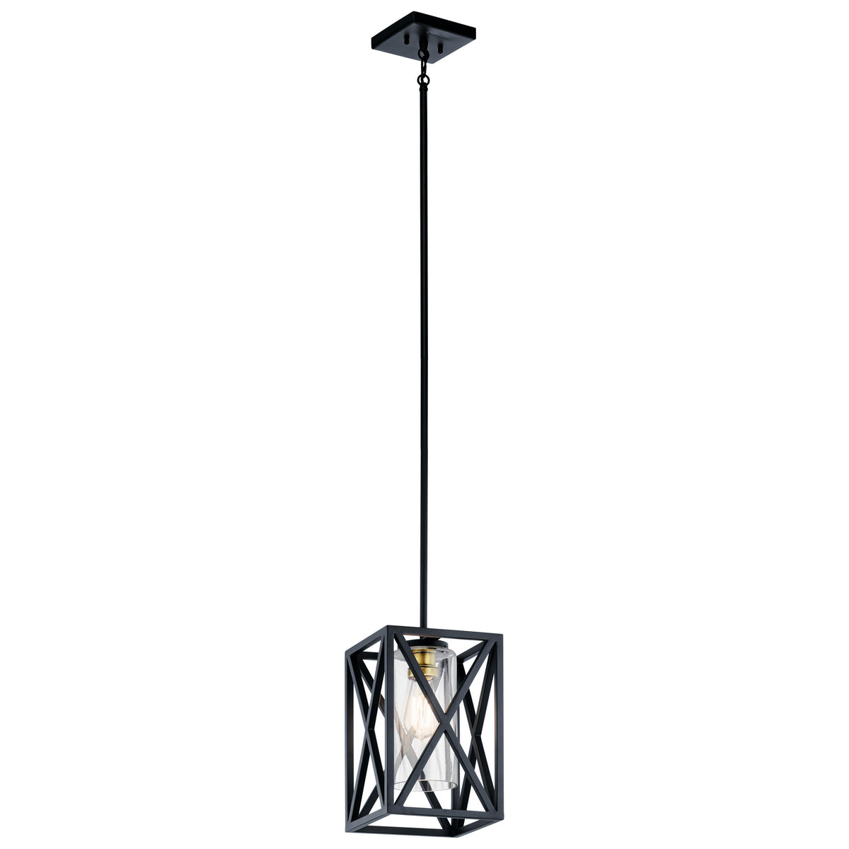 Moorgate One Light Mini Pendant in Black