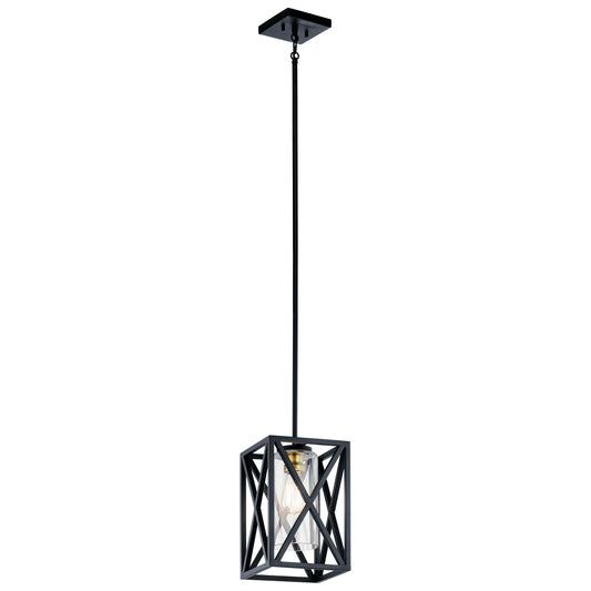 Moorgate One Light Mini Pendant in Black