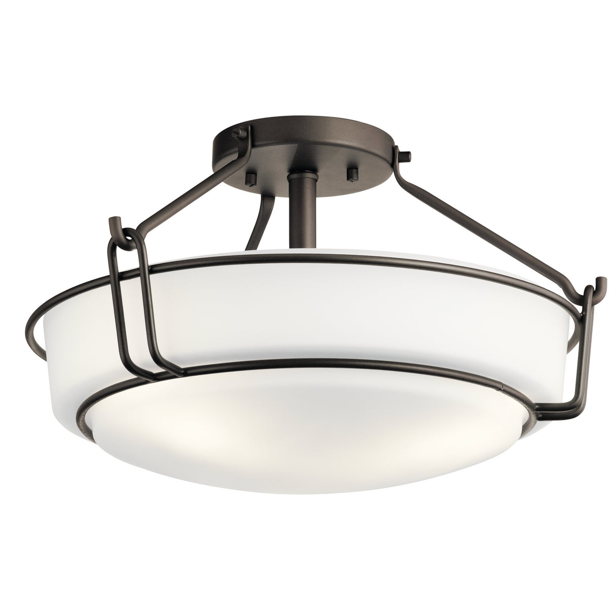 Alkire Three Light Semi Flush Mount in Olde Bronze
