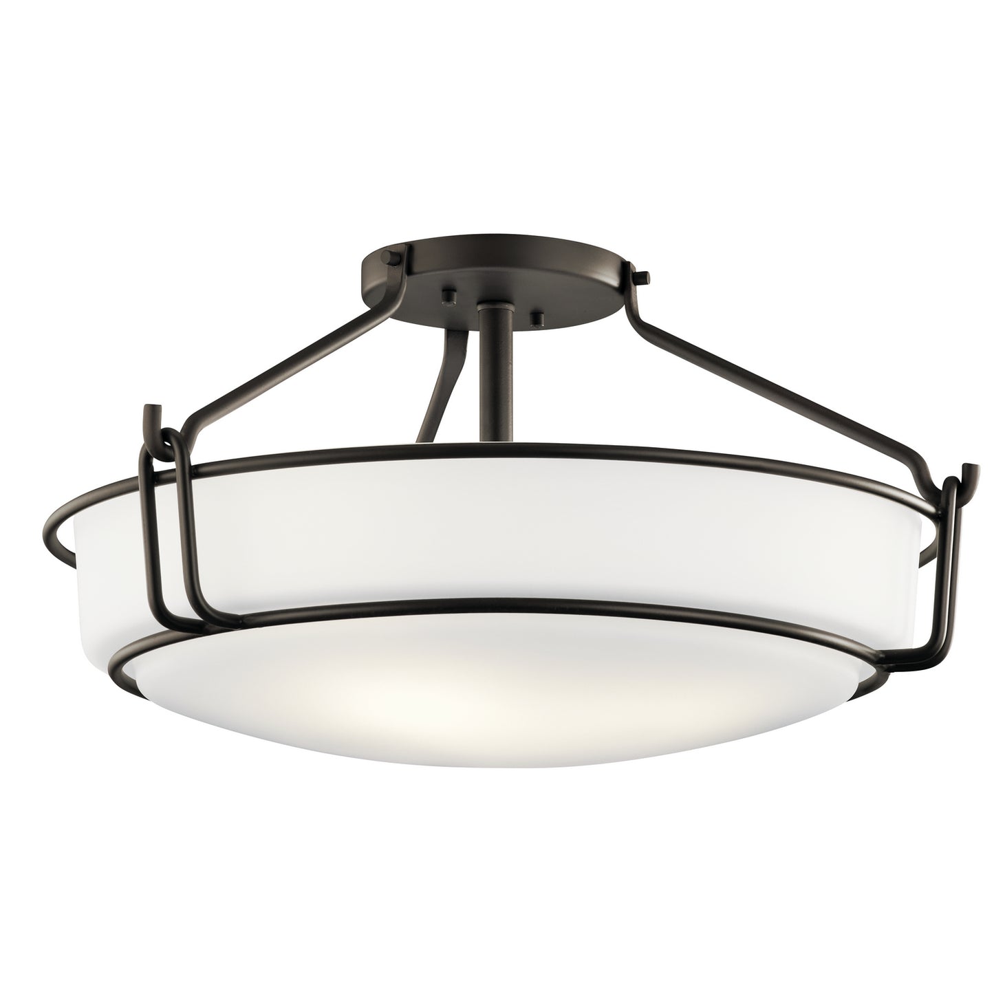 Alkire Four Light Semi Flush Mount in Olde Bronze