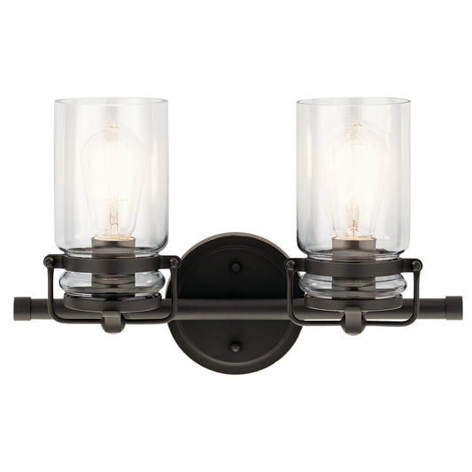 Brinley Two Light Bath in Olde Bronze