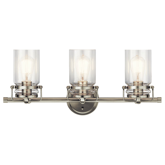 Brinley Three Light Bath in Brushed Nickel
