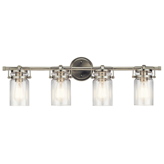 Brinley Four Light Bath in Brushed Nickel