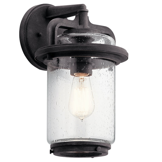 Andover One Light Outdoor Wall Mount in Weathered Zinc
