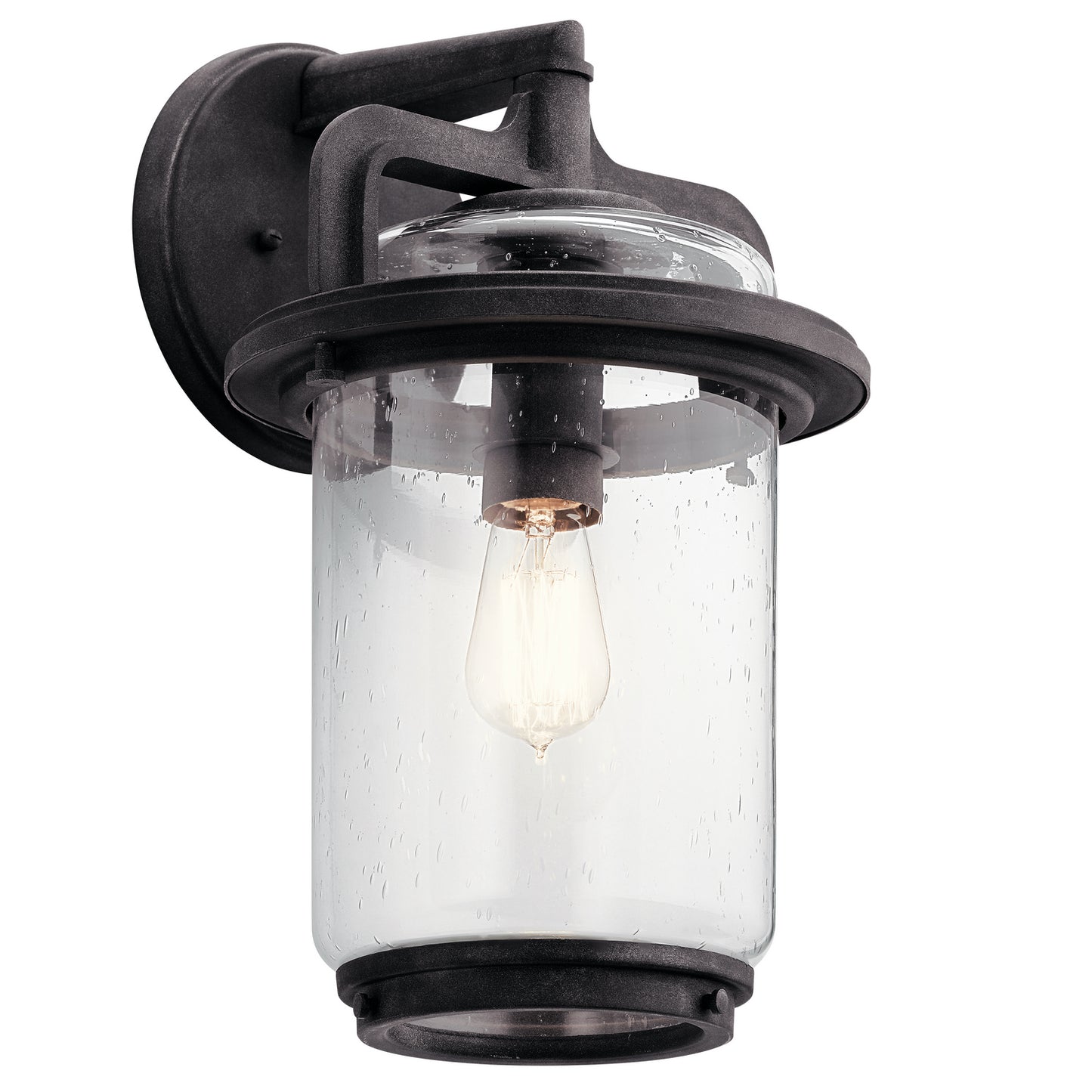 Andover One Light Outdoor Wall Mount in Weathered Zinc