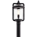 Andover One Light Outdoor Post Mount in Weathered Zinc