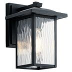 Capanna One Light Outdoor Wall Mount in Textured Black